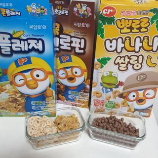 씨알푸드 뽀로로 시리얼 3종 — 5점을 준 리뷰어가 2022년 2월 올린 사용 사진