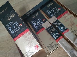 서울약사신협_투데이홍삼정플러스스틱_10g x 30포 — 5점을 준 리뷰어가 2021년 2월 올린 사용 사진