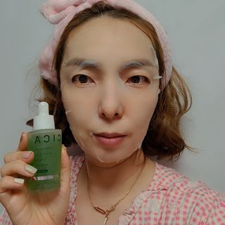 코드네이처 비아미 시카 더블 앰플 과 마스크[5장] — 5점을 준 리뷰어가 2021년 10월 올린 사용 사진