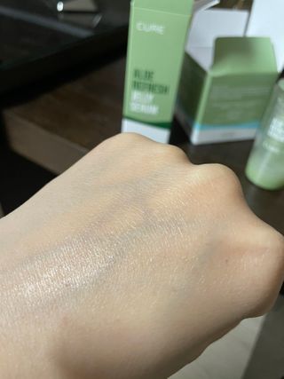 김정문알로에 큐어 큐어 알로에 리프레쉬 젤리 세럼, 큐어 알로에 하이드로 젤리 크림 — 5점을 준 리뷰어가 2021년 2월 올린 사용 사진
