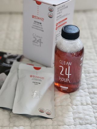 클린24시간 1BOX(5포) + 전용보틀(500ml) — 5점을 준 리뷰어가 2022년 10월 올린 사용 사진