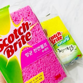 나우 [3M 스카치브라이트] 천연펄프 수세미 2입 X 2개 (색상랜덤) — 5점을 준 리뷰어가 2024년 7월 올린 사용 사진