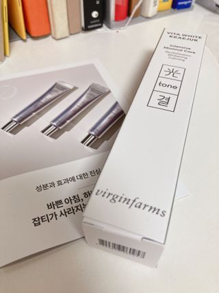 [NEW_버진팜스 깨죽크림] 쓱- 바르면 잡티가 사라지는 광/톤/결 비타민크림 — 5점을 준 리뷰어가 2021년 10월 올린 사용 사진