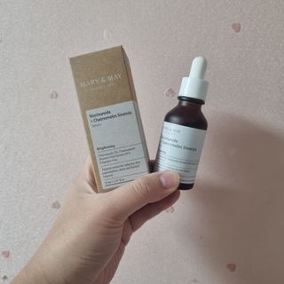 마리엔메이 히알루로닉스 세럼 ,나이아신아마이드 모과 세럼, 마린콜라겐 세럼, 청귤 흰목이버섯 추출물 세럼 — 5점을 준 리뷰어가 2021년 10월 올린 사용 사진