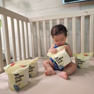 디어엘로디 오가닉 무표백 건티슈 — 5점을 준 리뷰어가 2022년 8월 올린 사용 사진