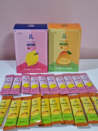 비타앤C 레몬맛, 망고맛 — 5점을 준 리뷰어가 2021년 7월 올린 사용 사진