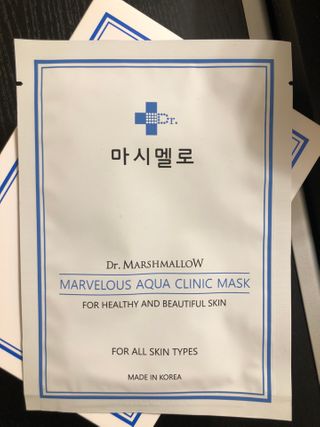 닥터마시멜로 닥터마스멜로 마블러스 아쿠아 클리닉 마스크 — 5점을 준 리뷰어가 2021년 3월 올린 사용 사진