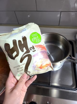 [풀무원] 자연은맛있다 정면, 백면, 홍면  세트 — 5점을 준 리뷰어가 2021년 4월 올린 사용 사진