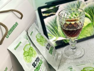 참앤들황토농원 국내산 유기농 양배추를 그대로 담은,  유기농 양배추즙  80ml X 30포 1박스 — 5점을 준 리뷰어가 2023년 4월 올린 사용 사진