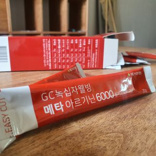 메타아르기닌 GC녹십자웰빙 메타 아르기닌 6000 플러스 오르니틴 — 5점을 준 리뷰어가 2022년 6월 올린 사용 사진