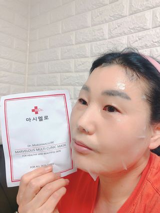 닥터마시멜로 마블러스 멀티 클리닉 마스크 — 5점을 준 리뷰어가 2021년 2월 올린 사용 사진