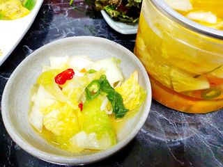 셰프애찬 단호박 백김치 1kg — 5점을 준 리뷰어가 2022년 10월 올린 사용 사진