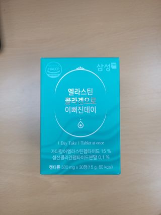 체인미 엘라스틴 콜라겐으로 이뻐진데이 500mg x 30정 — 5점을 준 리뷰어가 2021년 12월 올린 사용 사진