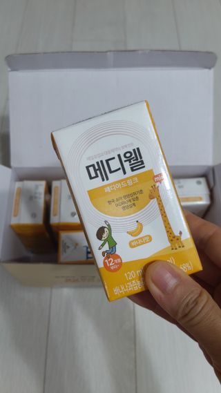 메디웰 페디아드링크 미니 바나나맛 — 5점을 준 리뷰어가 2022년 8월 올린 사용 사진