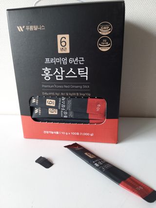 [푸름웰니스] 프리미엄 6년근 홍삼스틱 3mg x 100포 — 5점을 준 리뷰어가 2022년 3월 올린 사용 사진