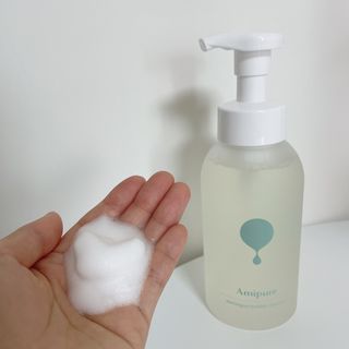 아미퓨어 [라이브] 피부장벽 강화를 위한 머랭 버블 클렌저 천연계면활성제로 온가족 사용가능 — 4.5점을 준 리뷰어가 2021년 7월 올린 사용 사진
