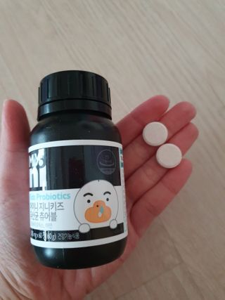 일동제약 마이니 마이니 지니키즈 유산균 츄어블, 멀티비타 set — 5점을 준 리뷰어가 2021년 3월 올린 사용 사진