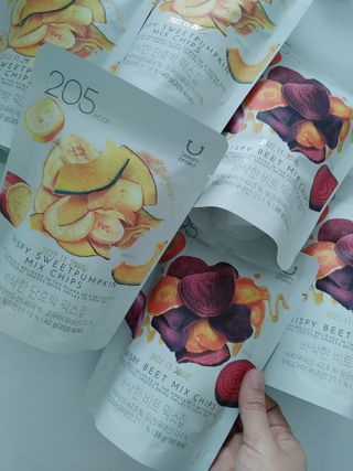 딜라이트 프로젝트 원물칩 2종 6ea(비트 믹스칩, 단호박 믹스칩) — 4.5점을 준 리뷰어가 2022년 4월 올린 사용 사진