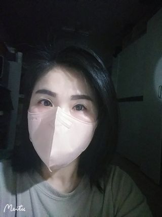 애니가드 셋업메베마스크 (대형 4컬러 + 중형 4컬러) — 5점을 준 리뷰어가 2022년 4월 올린 사용 사진