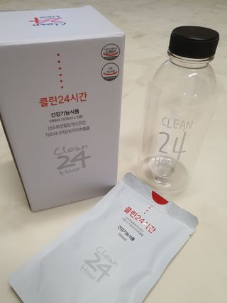 클린24시간 1BOX(5포) + 전용보틀(500ml) — 5점을 준 리뷰어가 2022년 12월 올린 사용 사진