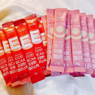인디닥터 면역 생생 핑크 이뮨 젤리 + 타이탄 BCAA 프로틴 젤리스틱 — 5점을 준 리뷰어가 2022년 6월 올린 사용 사진