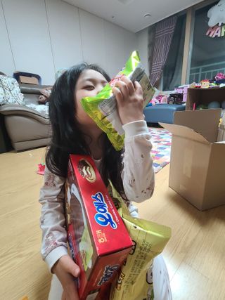 해태제과 2022 호랑이 스낵 5종 세트 — 5점을 준 리뷰어가 2022년 1월 올린 사용 사진