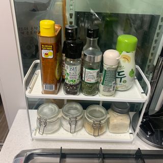창신리빙 [프랑코 멀티 양념통 선반] 똑똑한 정리 수납 — 5점을 준 리뷰어가 2021년 5월 올린 사용 사진
