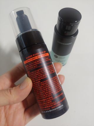 코스모먼트 부스티모 부스팅샴푸60ml + 비듬세정 진정샴푸50ml — 5점을 준 리뷰어가 2021년 11월 올린 사용 사진