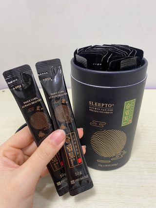 프리마인 자체 기업부설 연구소에서 찾아낸 건강한 수면의 비밀.  슬립토 플러스 30포 — 5점을 준 리뷰어가 2023년 4월 올린 사용 사진