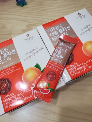 자연에온 가득담은 자몽 콜라겐 젤리스틱 2BOX — 5점을 준 리뷰어가 2020년 12월 올린 사용 사진