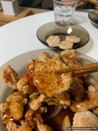 미즈꼬레아 치즈맛 누룽지크리스피 — 4.5점을 준 리뷰어가 2022년 3월 올린 사용 사진