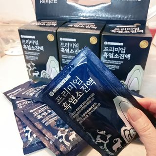 참앤들황토농원 국내산 흑염소를 정성스럽게 담은, 프리미엄 흑염소 진액 70ml x 30포 1박스 — 5점을 준 리뷰어가 2023년 1월 올린 사용 사진