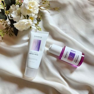 바노바기 코스메틱 바노바기 밀크 씨슬 리페어 세럼 30ml & 크림 50ml — 5점을 준 리뷰어가 2024년 10월 올린 사용 사진