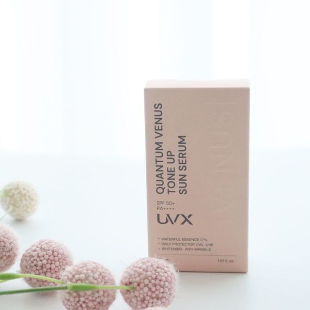 UVX 퀀텀 비너스 맑은 톤업 선세럼 리뷰 사진
