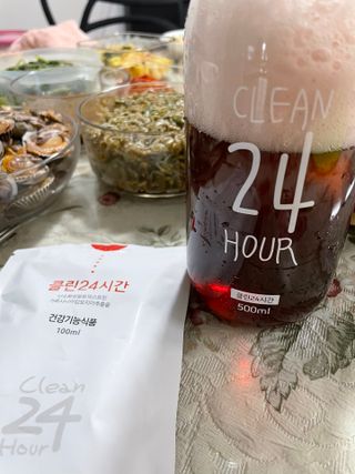 클린24시간 1BOX(5포) + 전용보틀(500ml) — 5점을 준 리뷰어가 2023년 3월 올린 사용 사진