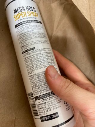 다슈코리아 다슈 포 맨 프리미엄 메가 홀드 슈퍼 스프레이 250ml — 5점을 준 리뷰어가 2021년 1월 올린 사용 사진