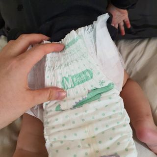 오브맘 밤 프리미엄 아기 기저귀 팬티형 밴드형 — 4점을 준 리뷰어가 2020년 12월 올린 사용 사진