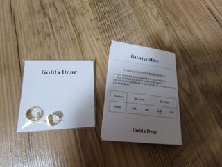 [골드앤디어] 14K 사선 큐빅 원터치 귀걸이_3color — 5점을 준 리뷰어가 2021년 6월 올린 사용 사진