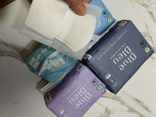 블루블루 유기농 순면 커버 생리대 — 4점을 준 리뷰어가 2021년 1월 올린 사용 사진