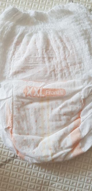 오브맘 밤 프리미엄 아기 기저귀 팬티형 밴드형 — 5점을 준 리뷰어가 2021년 1월 올린 사용 사진