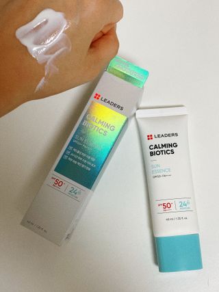 리더스코스메틱 리더스 카밍 바이오틱스 선 에센스 SPF 50+ PA++++ — 5점을 준 리뷰어가 2022년 6월 올린 사용 사진
