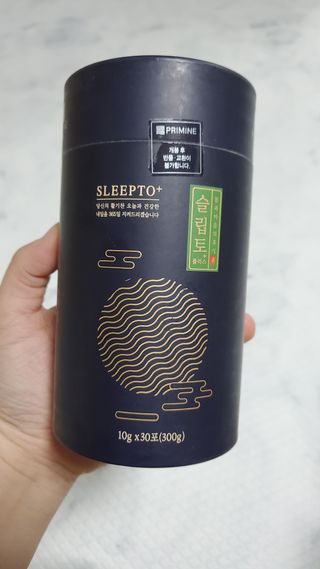 프리마인 자체 기업부설 연구소에서 찾아낸 건강한 수면의 비밀.  슬립토 플러스 30포 — 3점을 준 리뷰어가 2021년 10월 올린 사용 사진