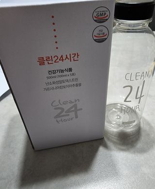 클린24시간 1BOX(5포) + 전용보틀(500ml) — 5점을 준 리뷰어가 2022년 8월 올린 사용 사진
