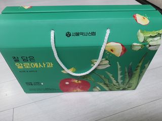 서울약사신협 잘 담은 알로애사과_70ml x 30포 — 4.5점을 준 리뷰어가 2021년 10월 올린 사용 사진