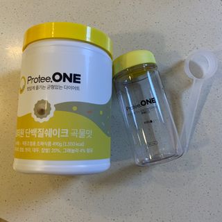 프로티원 단백질쉐이크 곡물맛 2주분 1통+보틀 — 5점을 준 리뷰어가 2021년 4월 올린 사용 사진