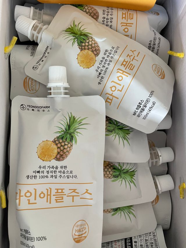 [연두팜] 파인애플주스 100ml 30개입 리뷰 사진