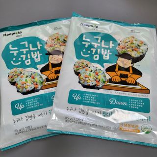 해풀잎 누구나 김밥*2ea [(혼합야채 35g *2ea,  김밥김 (10g, 2ea),  양념간장 (6g, 10ea), 참기름(5g, 4ea)] — 5점을 준 리뷰어가 2022년 7월 올린 사용 사진