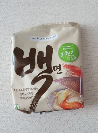 [풀무원] 자연은맛있다 정면, 백면, 홍면  세트 — 5점을 준 리뷰어가 2021년 4월 올린 사용 사진