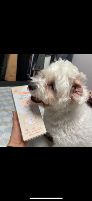 My Pet Care 모발과 모질 피부건강에 개좋아 — 4점을 준 리뷰어가 2021년 4월 올린 사용 사진