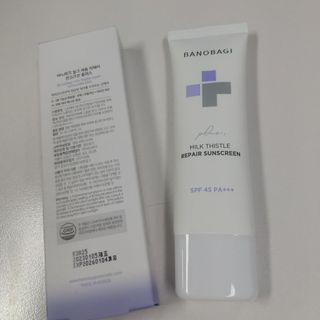바노바기 코스메틱 바노바기 밀크씨슬 리페어 시카 선스크린 플러스 50ml — 4점을 준 리뷰어가 2023년 2월 올린 사용 사진